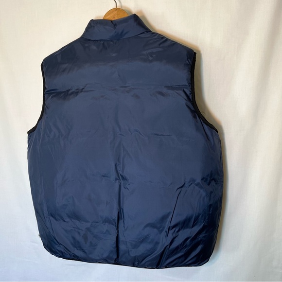 Moose Creek Blue & Navy Reversible Down Filled Puffer Vest XL - Picture 5 of 11